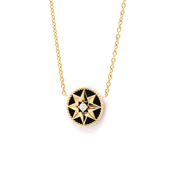 DIOR 18k Rose Gold Diamond Necklace - Picture 1 of 12